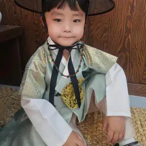 남아 한복 Get-312 초록빛 곤룡포-백일 돌 유아 아동한복 어린이 주니어 초등