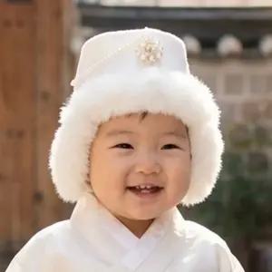 여아 한복 Get-813 꽃진주 조바위-전통모자 백일 돌 유아 아동