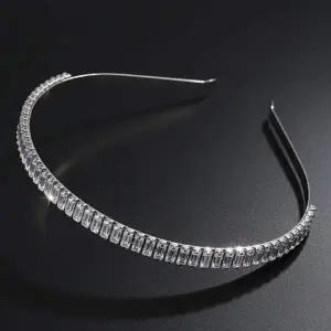 10mm 3mm 지르코니아 실버 큐빅 레이어드 심플 머리띠