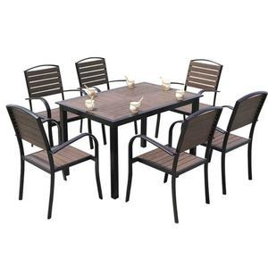 6인용 야외테이블 세트 야외용 의자테이블 캠핑장 팬션 쉼터 의자 원형 라탄소파 직사각