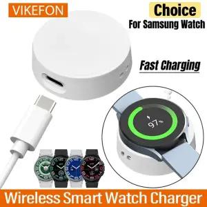 새로운 휴대용 무선 충전기 타입 C 키체인 삼성 갤럭시 워치 8 7 6 5 클래식 프로 4 3 액티브 2 고속 충전