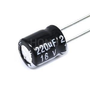 20PCS 220uF 16V 16Volt 6x7mm 알루미늄 전해 커패시터 방사형 220mf16v 16v220mf ±20%