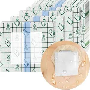 30개 방수 장루 가방 샤워 커버(10x12) cm 끈적이지 않는 패드가 있는 목욕 보호 필름 가드 실드