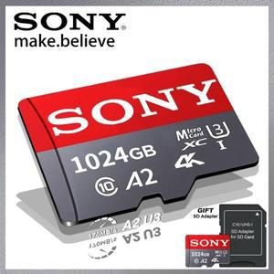 소니 마이크로 TF SD 카드 1 테라바이트 고속 메모리 128GB 256GB A2 U3 플래시 V30 미니 전화 카메라 PC