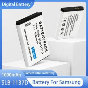 SLB-1137D 카메라 배터리 1000mAh 충전식 삼성 NV100HD TL34HD HD i85 i100 L74 NV24HD