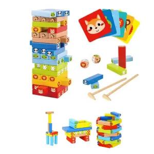 동물그림 카드 모양만들기 컬러 젠가 맞추기 집콕놀이 선물용 교구 퍼즐