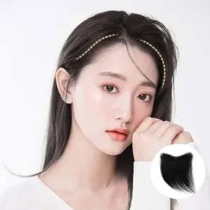 접착식 인모 여자 헤어라인 분분가발 2.5X15X16.5cm