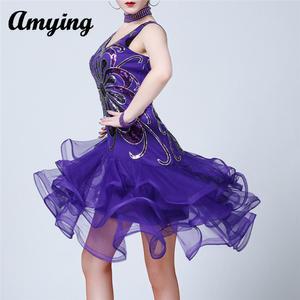 댄스복 의상 라틴 댄스 드레스 무대 공연 살사 사교 줌바 라인 공연복 대회 연습복