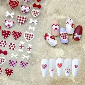 네일아트 러블리 하트 사탕 달콤 스위트 네일스티커-WFHTRMJ