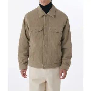 무신사 스탠다드 코듀로이 오버사이즈 패딩 트러커 재킷 [베이지] MMDJP5Z09-BE 367819