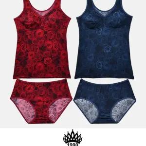 아름다운 장미무늬 노와이어 몰드 브라런닝 팬티세트로즈 플라워 선물용여성 예쁜 러닝 여자 나시 이어