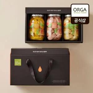 [풀무원][26년설]올가 3색 복숭아병조림 선물세트 (450gX3개입)