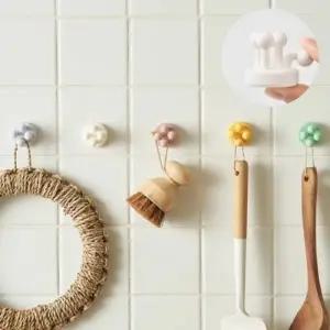 무타공 문어발 칫솔 걸이 거치대 멀티 부착식 홀더_24197789