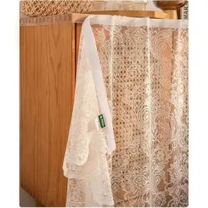 예쁜 레이스 가리개 커튼 주방 베란다 바란스 가림막 인테리어 모던하우스 가림막천 셀프 창문 붙이는 선반