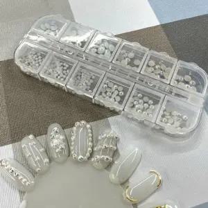 레진아트 네일아트 꾸미기 파츠 세트 화이트펄-WFHYYWX
