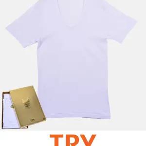 (트라이) 순면 100 소재 100수 편안한 남성 노블라인 반팔 런닝백색티 이너 라운드 기본 러닝 남자