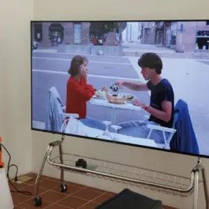 스테인레스스틸 티비거치대 바퀴달린 티비스탠드 tv 5075인치 이동식