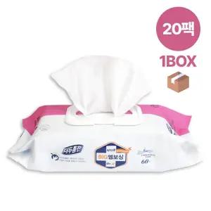 닥터큐 더두툼한 프리미엄 빅엠보싱 물티슈 60매 20개