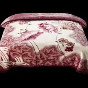 할머니 밍크 극세사 레트로 복고 옛날 두툼 이불 감성 레드체리 담요