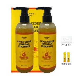 [셀러허브][마미케어] 애사비 클렌저 특대용량 200ml x 2개 + 체험분 2매 + 바디스폰지 증 (S35487612)