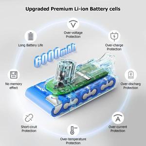 다이슨 V12 배터리용 6000mAh / 8000mAh 충전식 리튬 어댑터 교체품 다이슨 V12 슬림 진공 청소기 액세서리