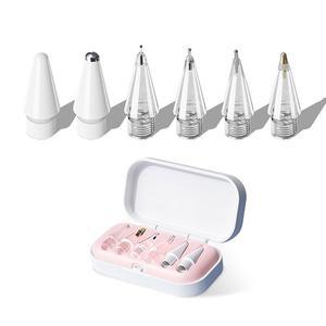 애플 펜슬 1 2용 교체 가능한 펜촉 6개, 터치 스크린 펜촉, 업그레이드된 아이패드 프로 펜슬용 교체