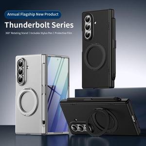 삼성 갤럭시 Z 폴드 7 6 5 4 3 5G 360 °   자석 브래킷 폰 케이스 스크린 글라스 필름 S 펜 슬롯 힌지 충