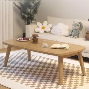 접이식 커피 테이블 캠핑 목재 거실상 용 미니멀 원형