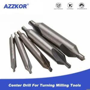 AZZKOR-밀링 공구 기계용 센터 드릴 더블 엔드 센터 드릴 비트 금속 드릴 60 도
