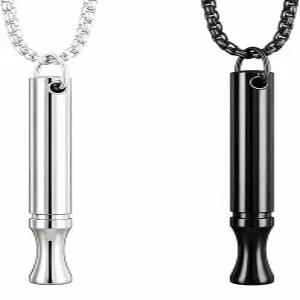 불안과 스트레스 해소를 위한 베로랄 2Pcs 호흡 목걸이 마음챙김 및 금연 보조제 성인 청소년 여성 남성용