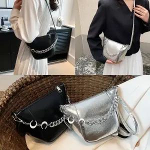 달체인크로스백 키치 메탈 포인트 유니크 여성 가방 패션가방 실버크로스백 블랙크로스백