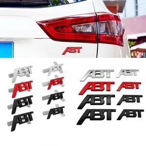 3D 금속 ABT 로고 엠블럼 자동차 앞 그릴 뒷 트렁크 배지 데칼 폭스 바겐 골프 아우디 RS3 S5 Q5 Q8 A4 B8