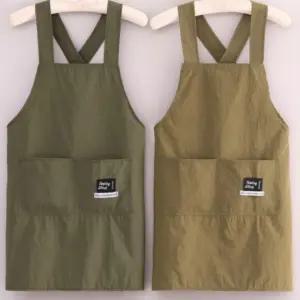 데이제이  공방 카페 빈티지 바리스타 심플 크로스 스트랩 앞치