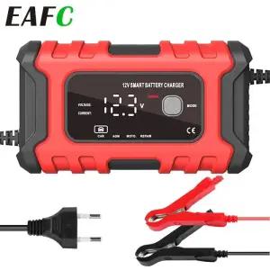 자동차배터리충전기 범용 자동차 배터리 충전기 SUV 오토바이 충전 펄스 수리 큰 화면 지능형 12V 6A
