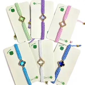 네잎클로버 행운 팔찌 1세트 우정 아이템 귀여운 악세사리 장난감 커플