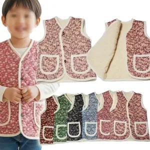 패딩 김장조끼 깔깔이 촌캉스 어린이 꽃무늬조끼 방한용품 아동복 할머니 누빔조끼 겨울조끼 시골조끼 누비