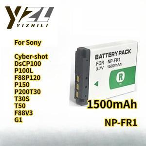 소니 사이버샷 DSC P100 F88 T30 V3 G1용 1500mAh 고품질 NP-FR1 리튬 배터리