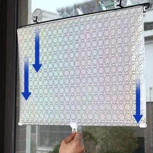롤블라인드 창문 붙이는 햇빛가리개 실버 37X125cm