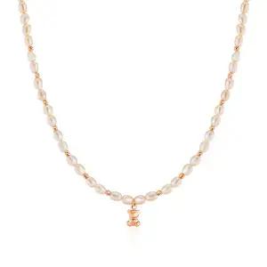 [비앤비골드] 14K 스윗 곰돌이 컷팅볼 진주 목걸이 SNN41126