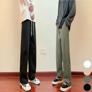 여름 긴바지 린넨 남자 일자 통바지 밴딩 팬츠 시원한