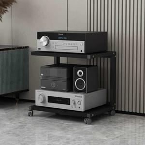 오디오 장식장 TV장 미니거실장 TV선반 1단 K53 화이트랙 선반 라이트호두 콘솔 오디오장 정리함 P2 엠프 P1타입 4겹