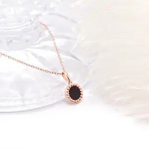 [오팔하우스] 14k 타원형 오닉스 목걸이 OPPKN0870