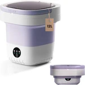 ZZR 세븐 휴대용 세탁기 7L/12L 업그레이드 미니 작은 옷 접이식 기숙사 집 호텔 캠핑 및 여행에