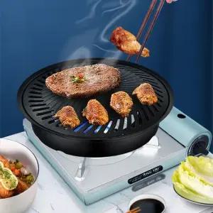 연기안나는 기름안튀는 가정용 업소용 캠핑 삼겹살 고기 불판 그릴 집게 오일브러쉬 R194