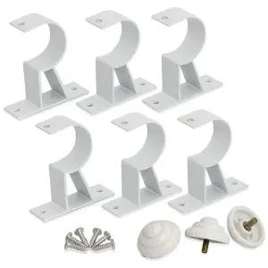 [알티피아]민광 1+1 알미늄 커튼브라켓 (화이트 K352) 커텐봉 링