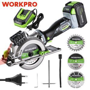 WORKPRO 20V 무선 전기 원형톱 목재 세라믹 타일용 레이저 포함 115mm 톱날 710W 없음