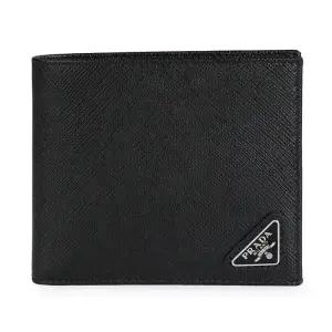 디몬트 프라다 남성 사피아노 삼각로고 반지갑(블랙) 2MO513 QHH F0002