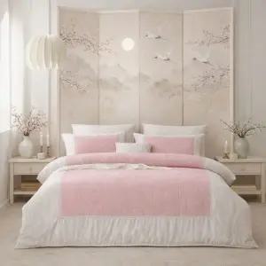 [롯데백화점]박홍근홈패션 프리미엄 퀼팅 면모달 이불베개세트 싱글(S) (속통포함)