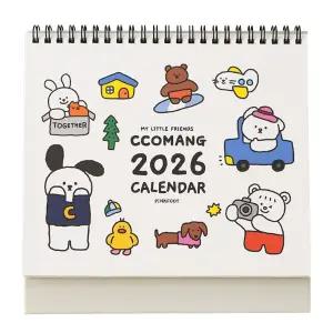 핑크풋 2026 꼬망 탁상 달력 캘린더 용달력 용캘린더 데스크