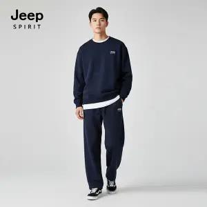 JEEP SPIRIT 코튼 라운드넥 상하복세트 네이비 (JSSPSET299)